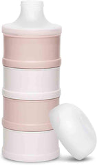 Suavinex - Boîte Doseuse de Lait en Poudre, 4 compartiments et bec verseur - Saumon