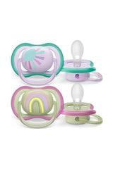 Avent - Pack de 2 sucettes air 0-6 mois Girl