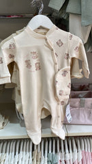 Grenouillère Happy Best Friend 1 bonnet coton bio