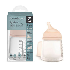 Biberon anti-colique ZERØ.ZERØ™ 180 ml débit adaptable (A) +0 mois - Suavinex