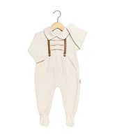 Grenouillère style baby boy velours