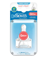 Dr. Brown’s Tétine phase 1 biberon à col étroit pack de 2 (0m+)
