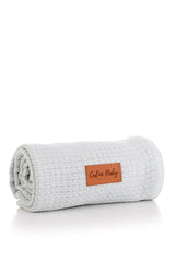 Couverture Unie Coton piqué 100x115 cm - Mint