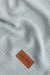 Couverture Unie Coton piqué 100x115 cm - Mint