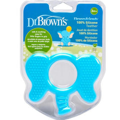 Dr. Brown’s Anneau de dentition Flexees Friends Elephant 3M+ – Blue