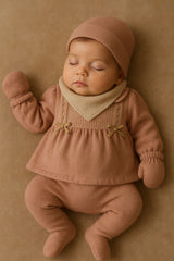 Pack naissance doubles nœud velours 5 pcs