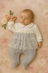 Grenouillère classy girl effet mrouza velours