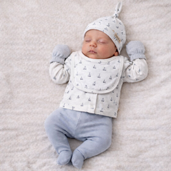 Coffret naissance Capitaine 5 pcs coton