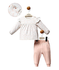 Tenue fleury pantalon uni 2 pcs coton