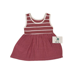 Robe sans manche rayée blanc 1 pcs