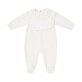 Grenouillère col froufrou velours