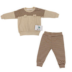 Tenue rayée 2 jolies nœuds casual