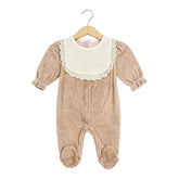 Grenouillère col froufrou velours v2