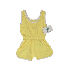 Barboteuse casual sans manche unie 1 pcs yellow