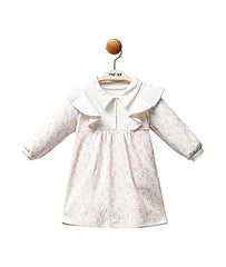 Robe fleury col classe 1 pcs coton