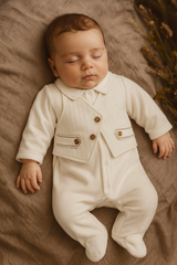 Grenouillère classy boy effet gilet velours