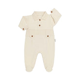 Grenouillère unie Baby Boy velours