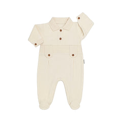 Grenouillère unie Baby Boy velours