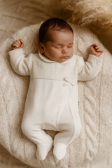 Grenouillère Jolie noeud sur côté velours