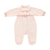 Grenouillère jolie nœud centré velours