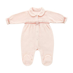 Grenouillère jolie nœud centré velours