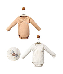 Pack duo bodies fleurs côtées croisées