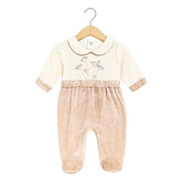 Grenouillère multi flowers velours - Pudra