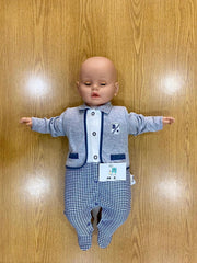 Grenouillère B baby boy gilet 1 pcs coton