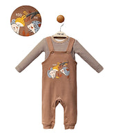 Salopette Hedge HOG avec pull rayée 2 pcs coton