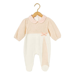 Grenouillère jolie nœud sur côté velours v2