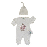 Grenouillère Baby girl 1 bonnet velours