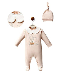 Grenouillère Hi world 1 bonnet coton