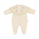 Grenouillère froufrou fleury velours