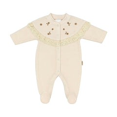 Grenouillère froufrou fleury velours