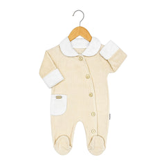 Grenouillère poche côté baby boy winter time velours