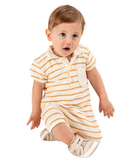 Barboteuse rayée poche stylée boy