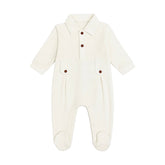 Grenouillère unie Baby Boy velours