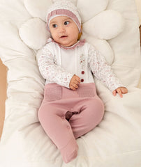 Grenouillère classe complète 1 bonnet baby girl
