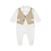 Grenouillère classy boy effet gilet velours