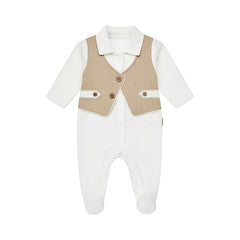 Grenouillère classy boy effet gilet velours