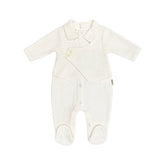 Grenouillère effet boutons côtés velours