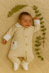 Grenouillère poche côté baby boy winter time velours