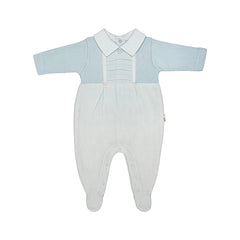 Grenouillère style baby boy velours