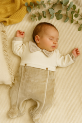 Grenouillère stylish baby boy velours