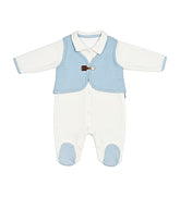 Grenouillère Gilet unique Baby Boy velours