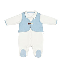 Grenouillère Gilet unique Baby Boy velours