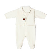 Grenouillère Gilet unique Baby Boy velours