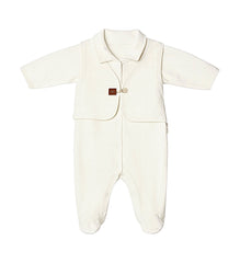 Grenouillère Gilet unique Baby Boy velours