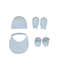 Coffret Bonnet moufles bavoir et chaussons 0m