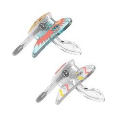 Pack de 2 Sucettes phase 1 têtes d’animaux 0-6 mois Dr brown's